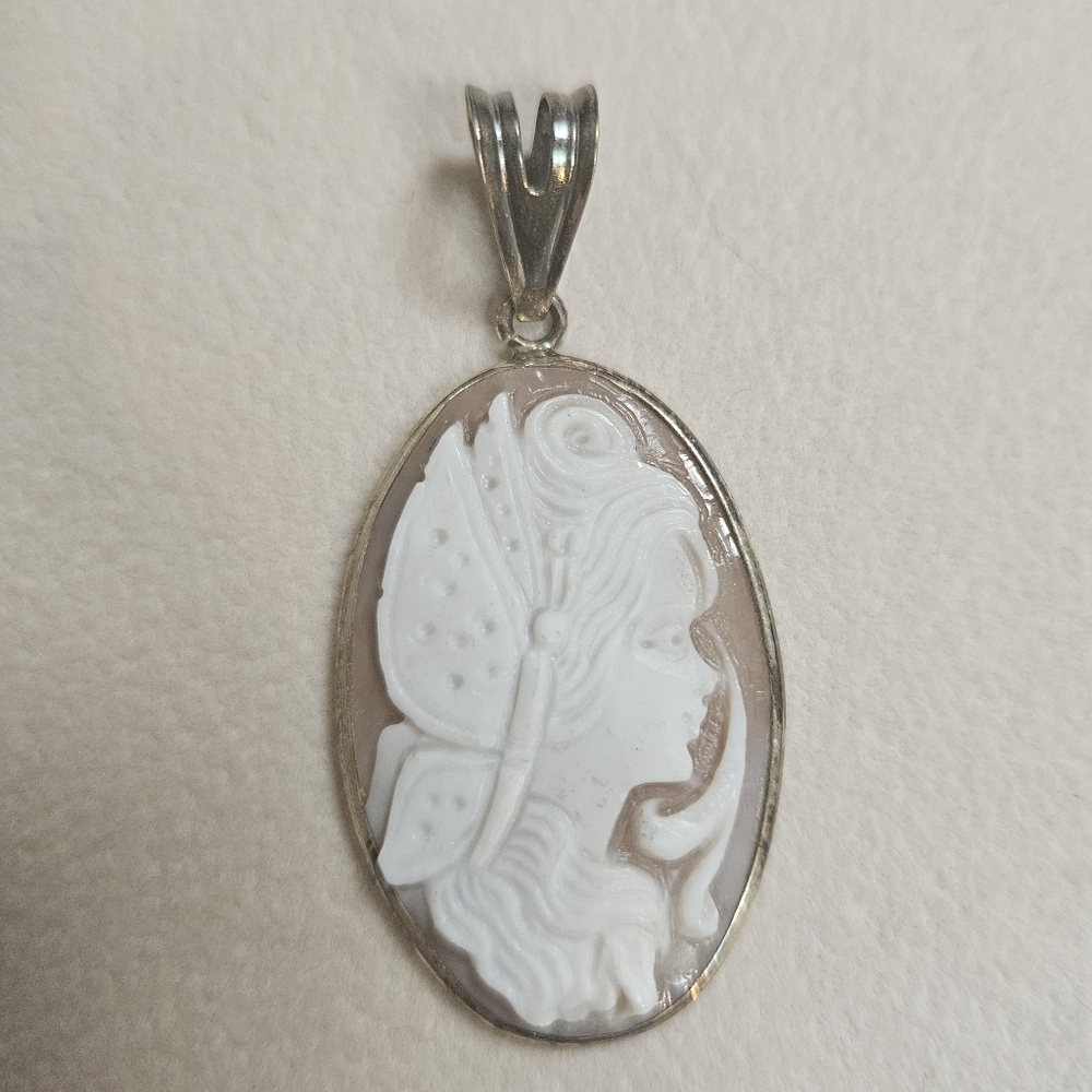 Vintage Cameo Sterling Silver Italy Artist Signed M. M. Scognamiglio 925